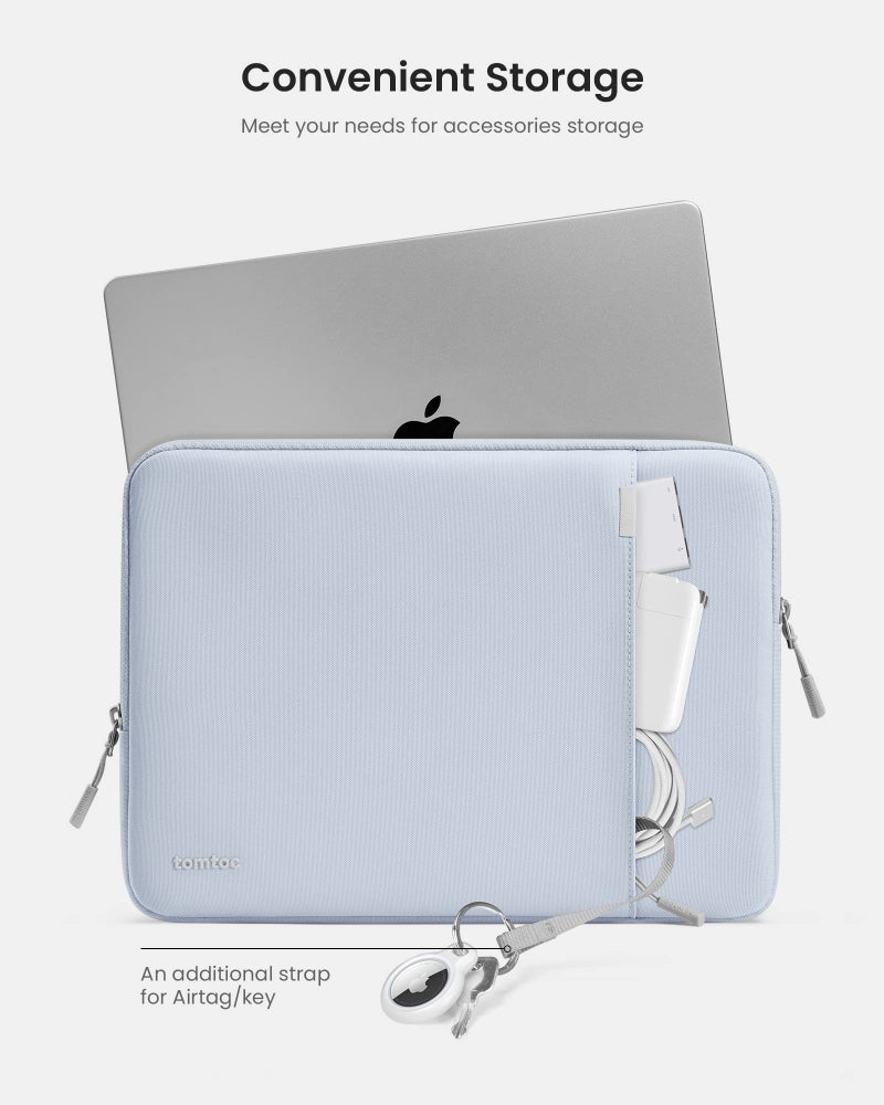 توم توك حافظة كمبيوتر محمول واقية Tomtoc 360 لجهاز MacBook Pro M3/M2/M1 Pro/Max مقاس 14 بوصة A2992 A2918 A2779 A2442 2024-2021 13.8 بوصة كمبيوتر محمول سطحي جديد الإصدار السابع Copilot+ حافظة MacBook مقاومة للماء - Image 4